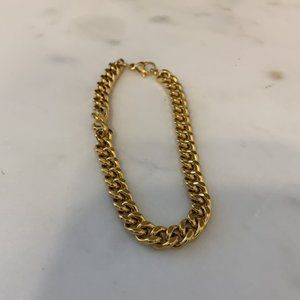 ADORNIA - 7mm Cuban Men's Chain Bracelet - Gold - 9"